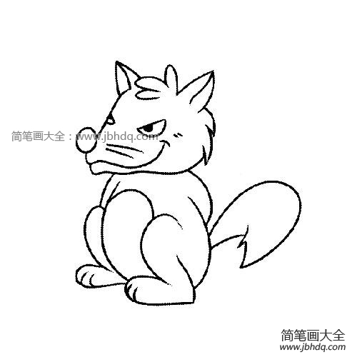 卡通小狼简笔画大全