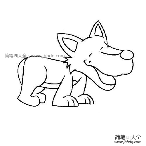 卡通小狼简笔画大全