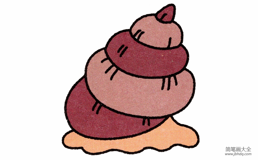 田螺简笔画画法