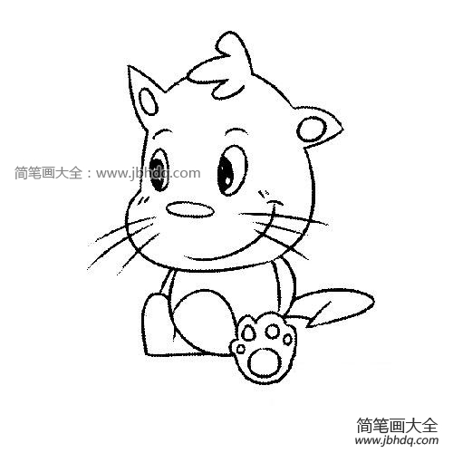可爱的小狼简笔画图片