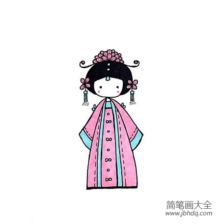 中国宫廷人物简笔画