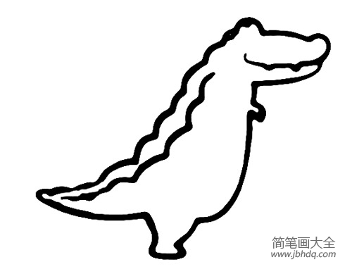 儿童动物简笔画鳄鱼的画法