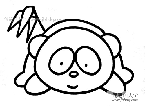 可爱熊猫简笔画画法