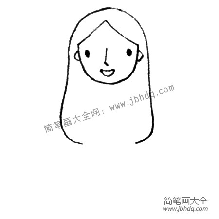 2.画女孩的发型。