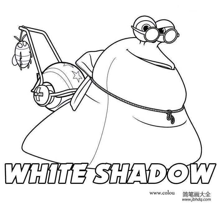 White Shadow coloring page 极速蜗牛