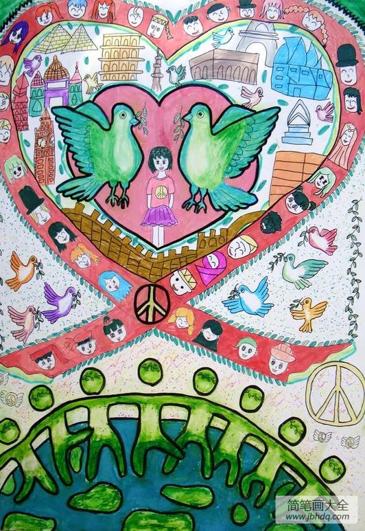 抗战胜利70周年绘画-和平的希望