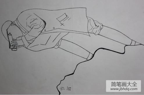 抗战主题儿童画-百团大战