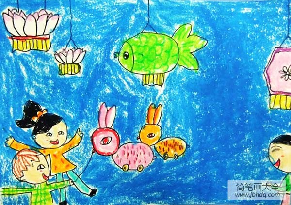2017喜迎元宵儿童画作品欣赏