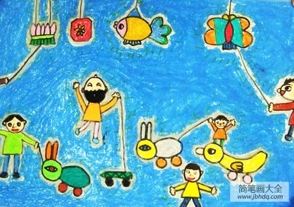 2017年喜迎元宵的儿童画作品欣赏