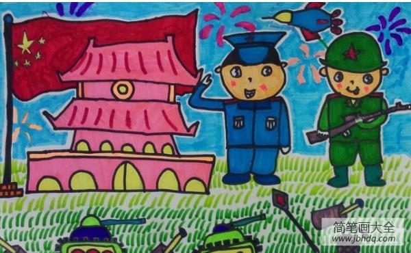 抗战儿童画图片大全-我们心中的英雄