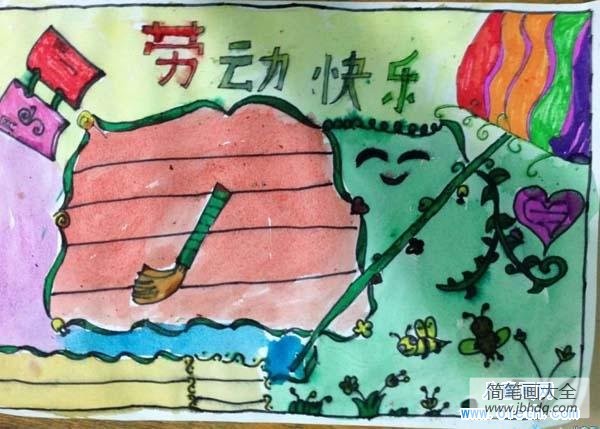 幼儿五一劳动节儿童画图画作品
