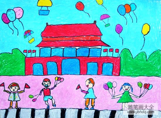 国庆节儿童图画大全 儿童国庆节图画作品