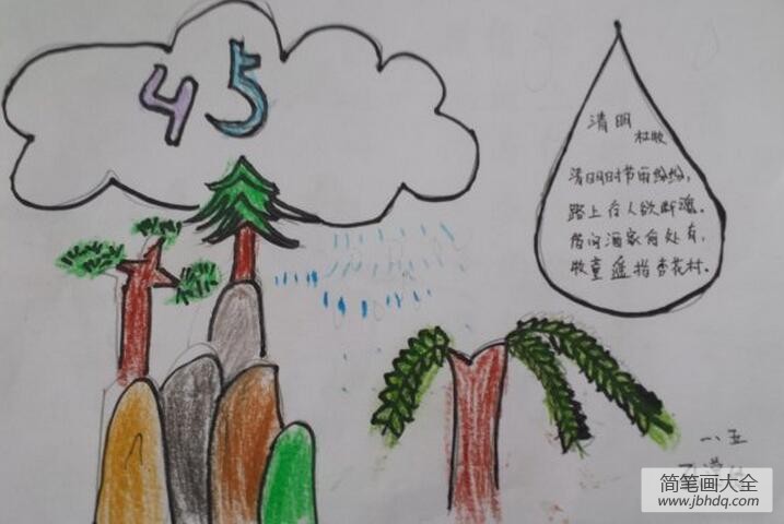 清明情思清明节小学生绘画图片展示