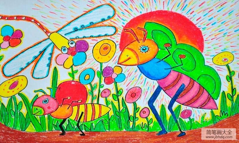 小蚂蚁大力士劳动节获奖的画作品分享