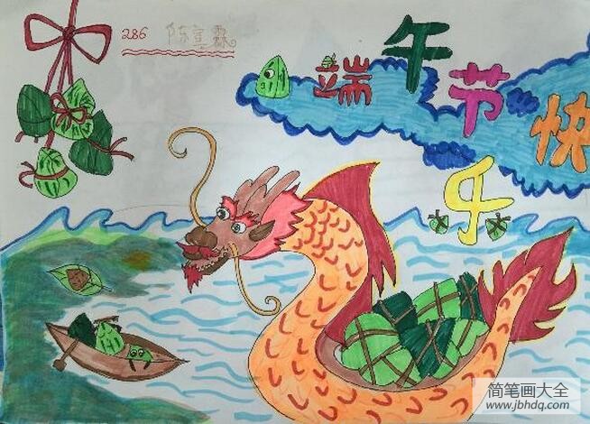 快乐的端午节端午节民俗画作品赏析