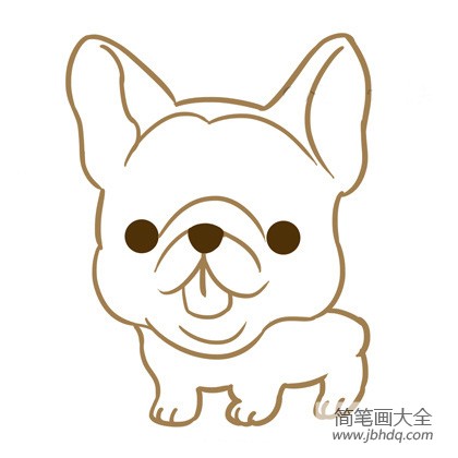 法斗犬简笔画教程