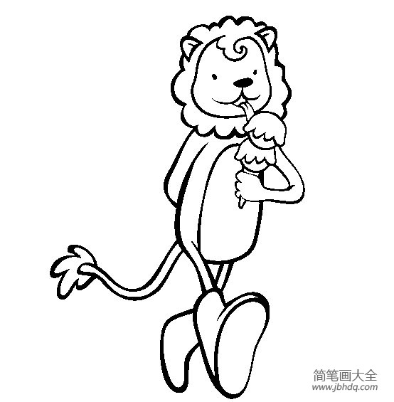 动物简笔画 卡通狮子简笔画图片