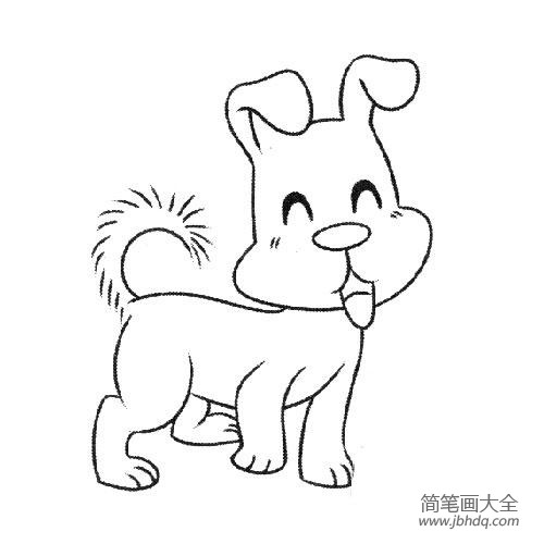 可爱的卡通小狗简笔画