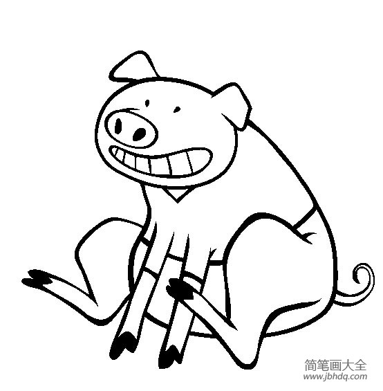 关于猪的简笔画图片 猪的卡通画法