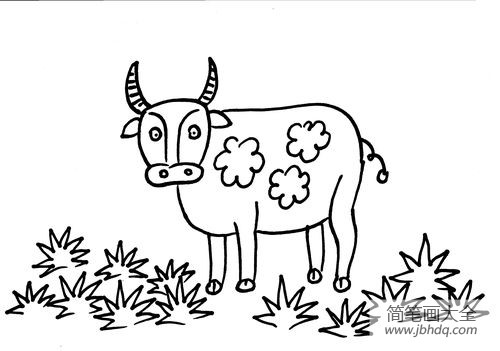 关于牛的简笔画步骤
