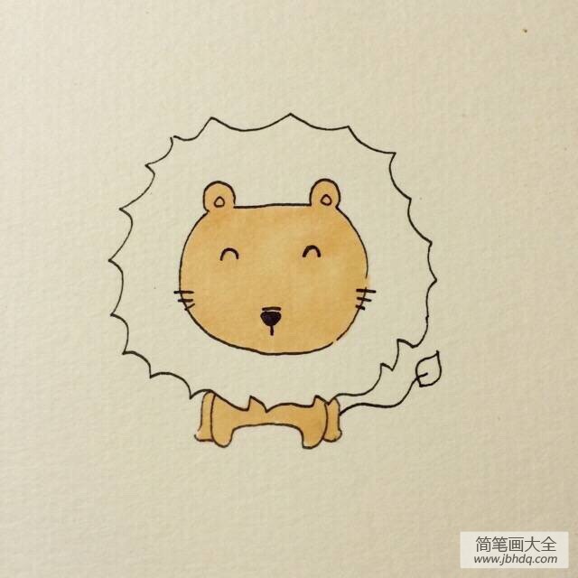 小狮子的简笔画画法