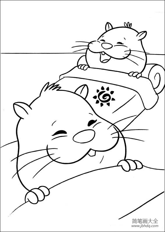 卡通人物简笔画 仓鼠管家简笔画图片6