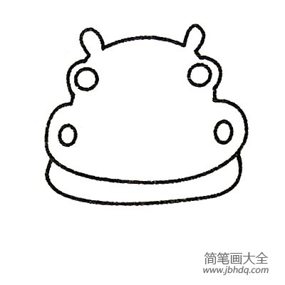 河马简笔画大全及画法步骤