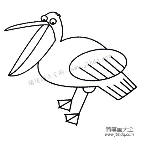 3.最后画羽毛。