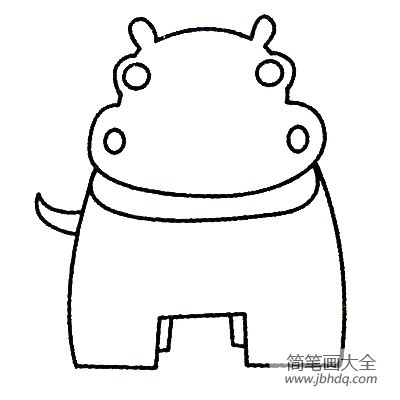河马简笔画大全及画法步骤
