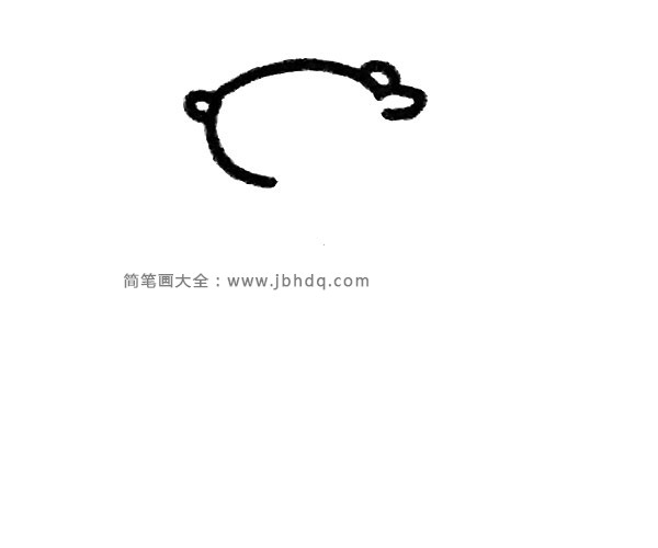 黄鼠狼简笔画步骤1