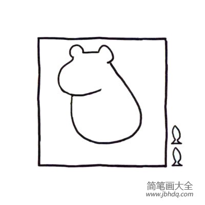 四步画出可爱简笔画 珍贵的北极熊