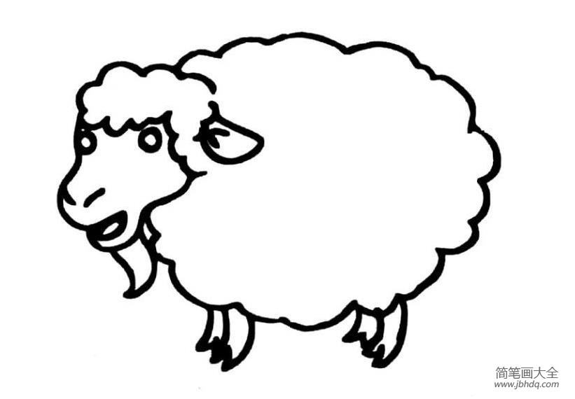 可爱的羊简笔画