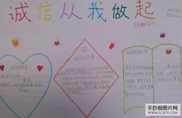 关于诚信,从我做起的手抄报