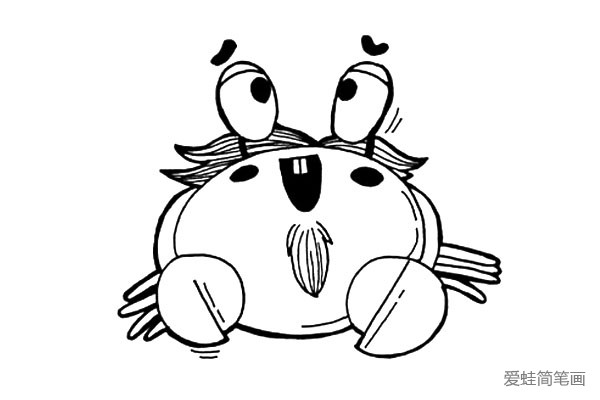卡通螃蟹简笔画图片2
