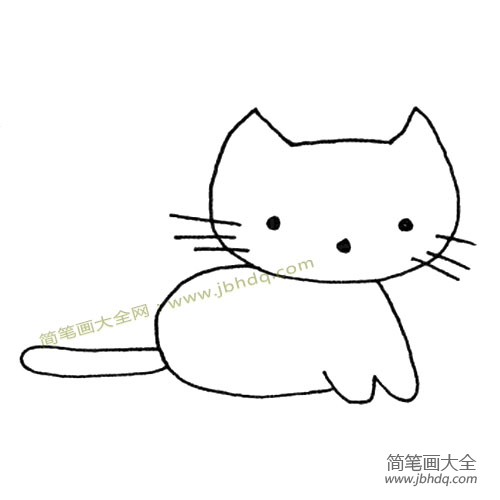 简单的小猫简笔画图片
