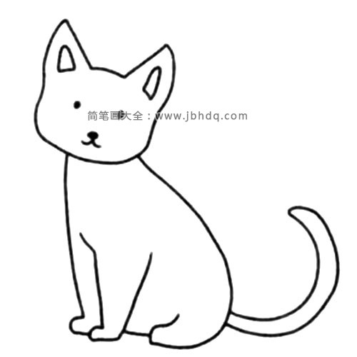 4.给猫添加尾巴。