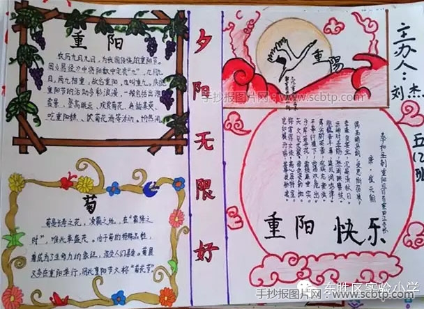 “九九重阳节,浓浓敬老情”小报图片