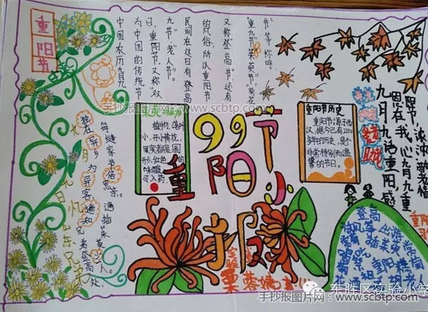 “九九重阳节,浓浓敬老情”小报图片
