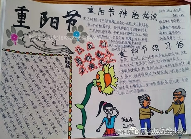 “九九重阳节,浓浓敬老情”小报图片