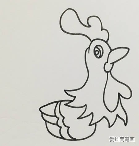 大公鸡简笔画