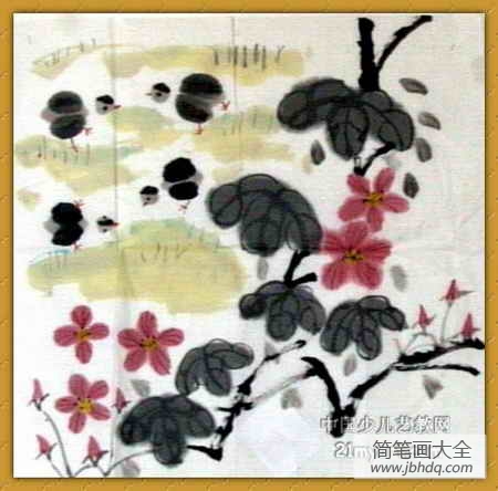 水墨画 《春来了》