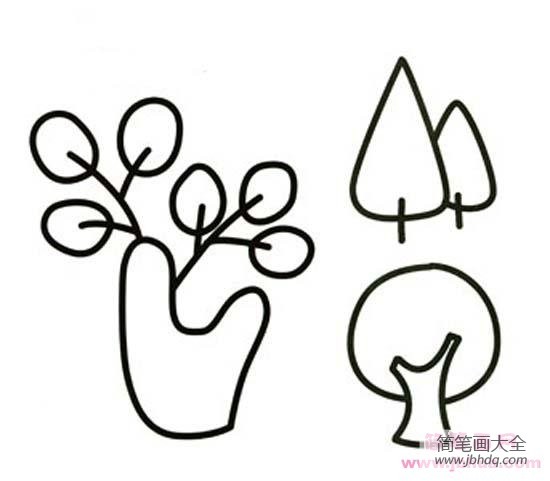 儿童大树简笔画图片大全