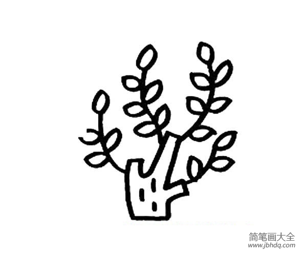 幼儿大树简笔画 刚发芽的大树