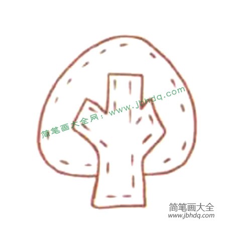 2.再画小树外轮廓
