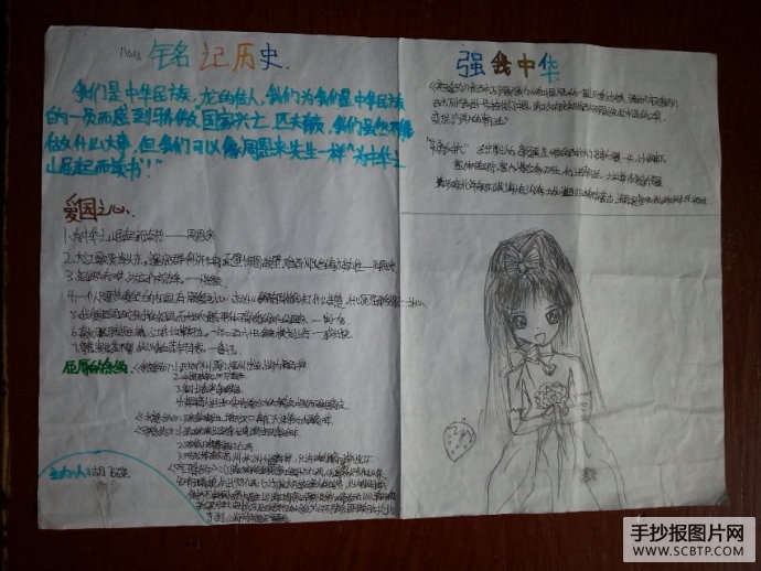 铭记历史,勿忘国耻,振兴中华的手抄报