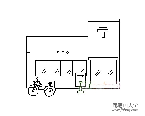 电话亭简笔画画法