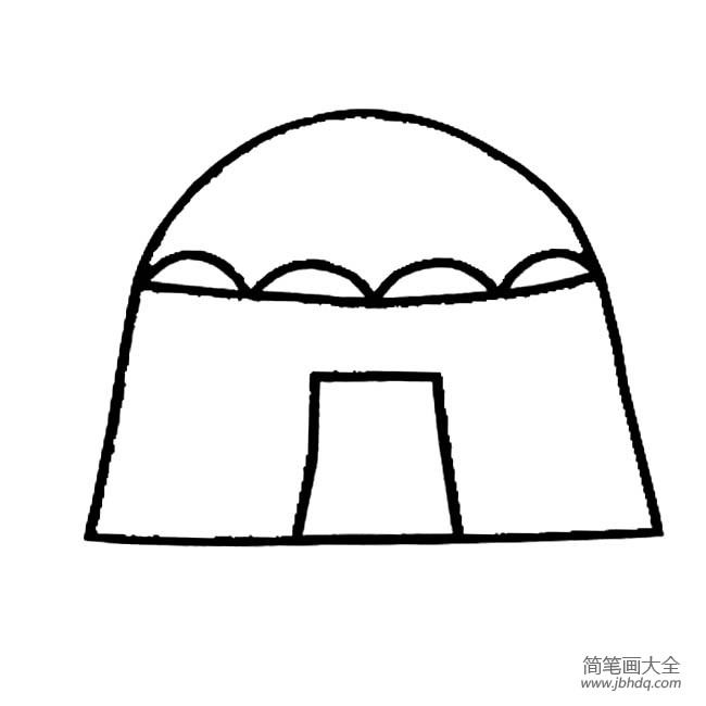 建筑简笔画大全 蒙古包简笔画图片