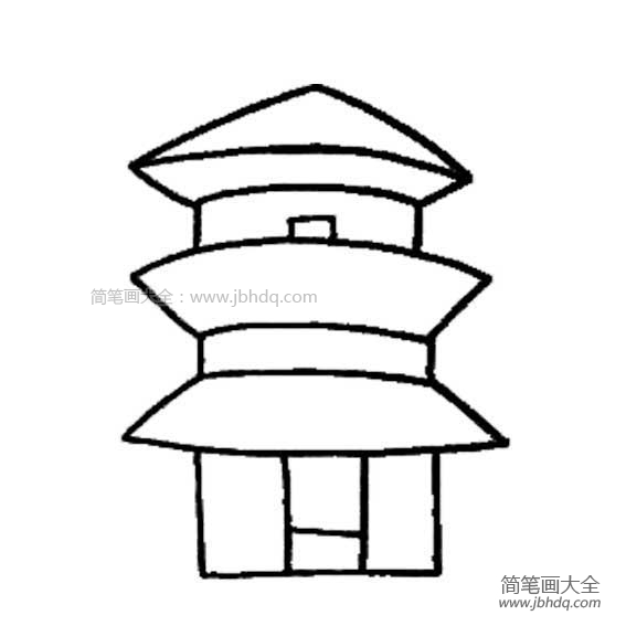 幼儿简单的建筑物简笔画