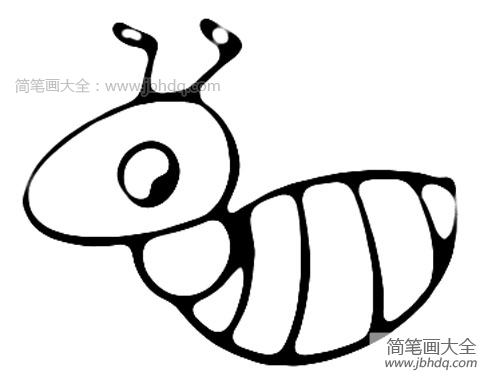 蚂蚁简笔画画法