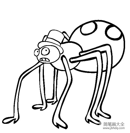 昆虫图片 卡通蜘蛛简笔画图片